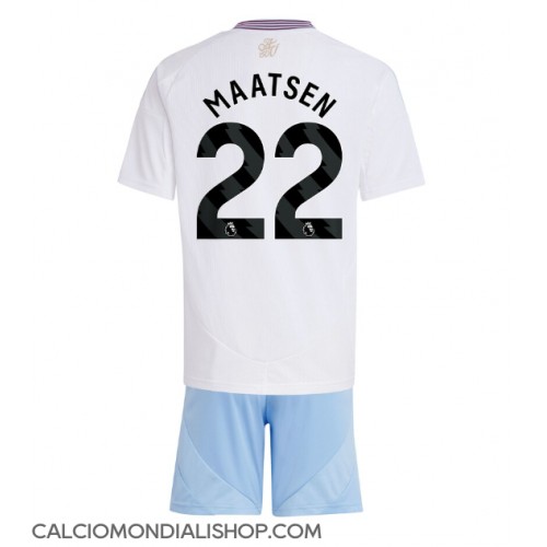 Maglie da calcio Aston Villa Ian Maatsen #22 Seconda Maglia Bambino 2024-25 Manica Corta (+ Pantaloni corti)